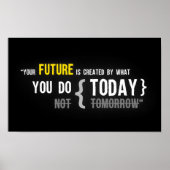 あなたの未来は今日の仕事によって作成される引用文 ポスター (正面)