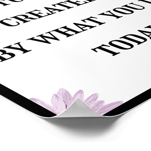 あなたの未来は今日の仕事、引用文によって作られる ポスター (角)