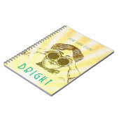 あなたの未来は明るいヴィンテージ双眼鏡の女性に見える ノートブック (左側)