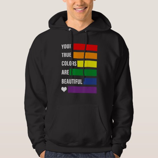あなたの本当のカラーは美しいプライド月間LGBTQ S パーカ (正面)