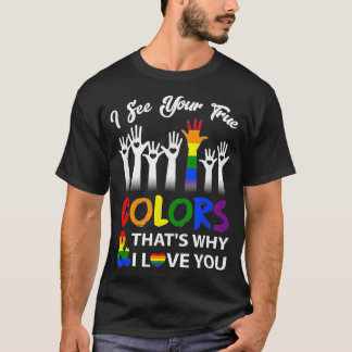 あなたの本当の姿が見える それが愛する理由 LGBT Tシャツ