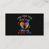 あなたの本当の色、パズルの世界自閉症 名刺 (正面)