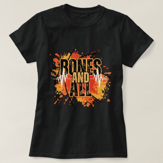 あなたの本質を祝おう: Born and All デザイン ブラック Tシャツ (デザイン正面)