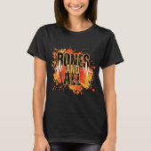 あなたの本質を祝おう: Born and All デザイン ブラック Tシャツ (正面)