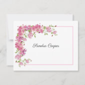 あなたの机からのピンクのバラのトレリスAパーソナル ノートカード (正面)