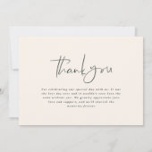 あなたの柑橘系の感謝してい植物の優雅な結婚式のスクリプト サンキューカード (裏面)
