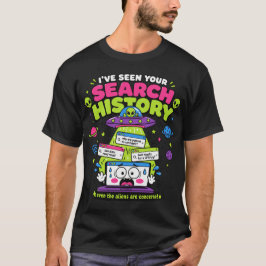 あなたの検索履歴を見てしまった 不思議な宇宙人 Tシャツ