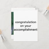 あなたの業積のお祝い カード (正面/裏面インサイチュ)