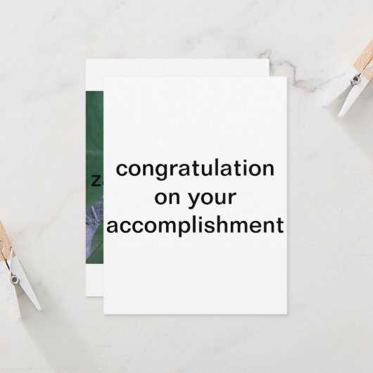 あなたの業積のお祝い カード (正面/裏面インサイチュ)