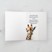 あなたの楽しむ誕生日キリン野生動物 カード (内部)