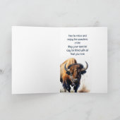 あなたの楽しむ誕生日バイソンバッファローワイルドアニマル カード (内部)