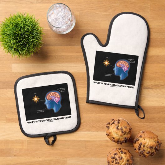 あなたの概日リズムは何なの? 鍋つかみ&鍋敷きセット (トップダウン)