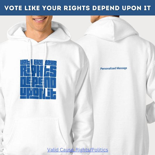 あなたの権利がそれに依存するように投票 パーカ