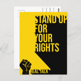 あなたの権利のために活字が立つ ポストカード