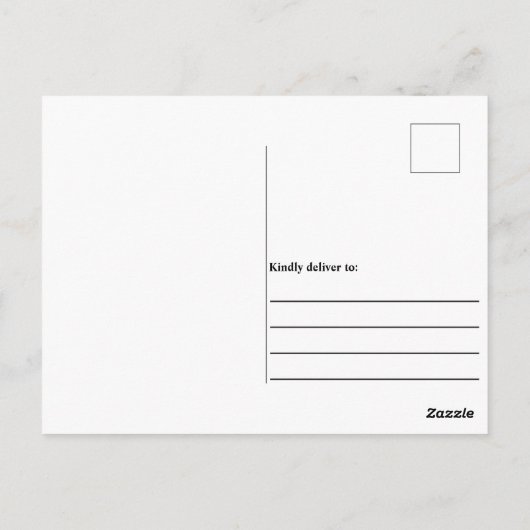 あなたの権利のために活字が立つ ポストカード (裏面)