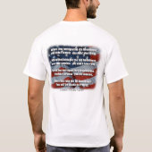 あなたの権利を保護して下さい! Tシャツ (裏面)