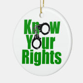 あなたの権利を-警察国家か刑務所または麻薬戦争知って下さい セラミックオーナメント (左)