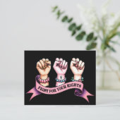 あなたの権利フェミニストのために戦う ポストカード (スタンド正面)