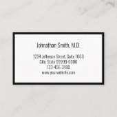 あなたの次のアポイントメント白黒ドクターオフィス 予約カード (裏面)