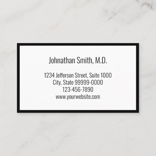 あなたの次のアポイントメント白黒ドクターオフィス 予約カード (裏面)