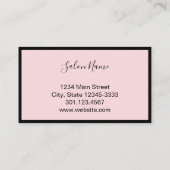 あなたの次のアポイントメント美しい淡い色のサロンピンクブラック 予約カード (裏面)