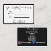 あなたの次のアポイントメント 予約カード (正面/裏面)