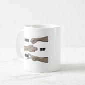 あなたの武器を選んで下さい コーヒーマグカップ (正面左)