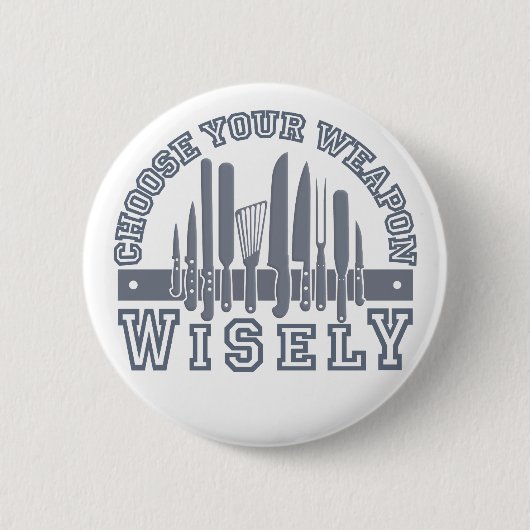 あなたの武器ボタンを選んで下さい 缶バッジ (正面)
