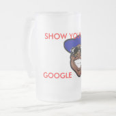 あなたの歯のマグを示して下さい フロストグラスビールジョッキ (正面左)