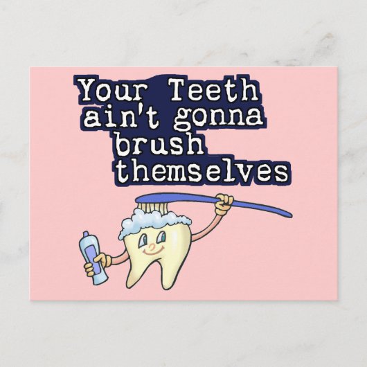 あなたの歯は、ブラシで磨く ポストカード (正面)