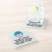 あなたの歯をすべてみがくなりません ガラスコースター (アングル)