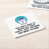 あなたの歯をすべてみがくなりません スクエアペーパーコースター (アングル)