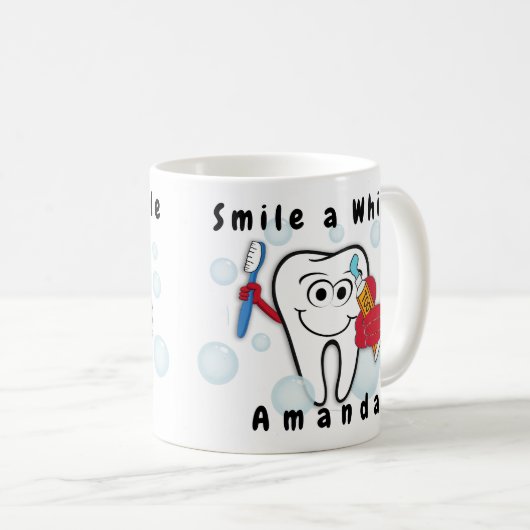 あなたの歯を間微笑しますみがいて下さい コーヒーマグカップ (正面右)