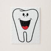 あなたの歯科練習のためにカスタマイズ可能な幸せな歯 ジグソーパズル (縦)