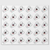 あなたの歯科練習のためにカスタマイズ可能な幸せな歯 ラッピングペーパー (フラット)