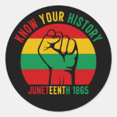 あなたの歴史を知る赤い緑の黄色の十二番目 ラウンドシール (正面)