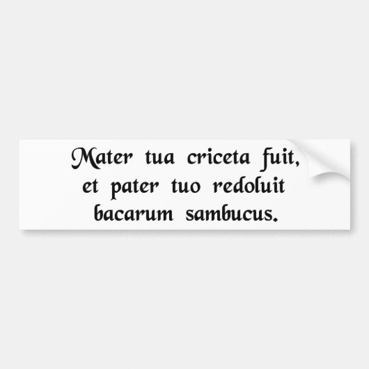 あなたの母はハムスターおよびあなたの父......でした バンパーステッカー (正面)