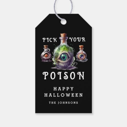 あなたの毒ハロウィンカクテルパーティーを選ぶ ギフトタグ (正面)