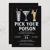あなたの毒ハロウィーン大人のカクテルパーティーを選ぶ 招待状 (正面/裏面)