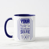 あなたの毛はあなたのSelfieの90%です マグカップ (左)
