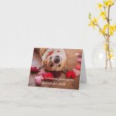 あなたの毛皮の子供からバレンタインデーを幸せに カード (黄色い花)