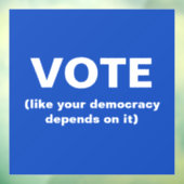 あなたの民主主義のような青色投票はそれに依存 ウィンドウサイン (シート3)