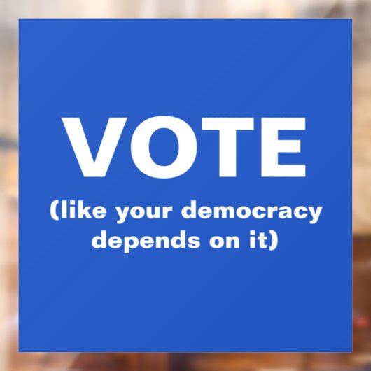 あなたの民主主義のような青色投票はそれに依存 ウィンドウサイン (シート2)