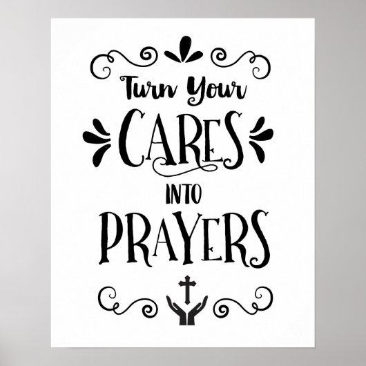 あなたの気に祈りの言葉アートプリント ポスター (正面)