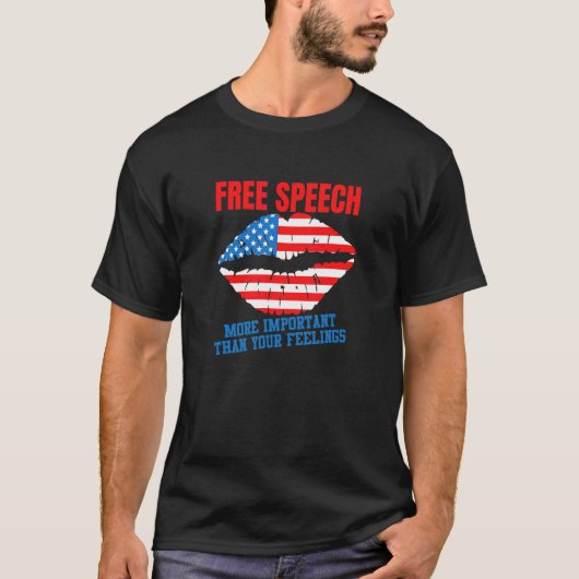 あなたの気持ちより言論の自由が大切 1 Tシャツ (正面)