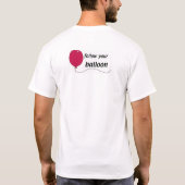 あなたの気球を後を追って下さい Tシャツ (裏面)
