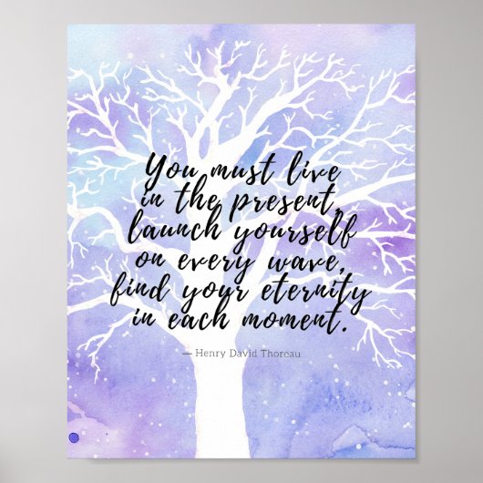 あなたの永遠の引用文白い木を見つける ポスター (正面)