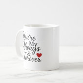 あなたの永遠の愛 - エレガントな愛の名言 コーヒーマグカップ (正面左)