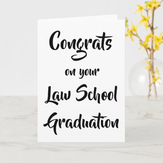 あなたの法律学校の卒業カードのおめでとう カード (黄色い花)