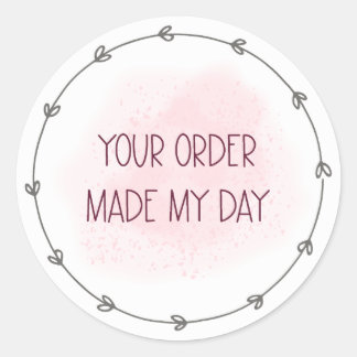 あなたの注文は私の日ステッカーを作った ラウンドシール